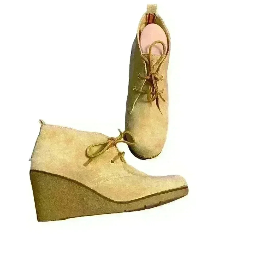 Sperry Harlow Wedge Chukka Bootie‎ Tan Sz 8.5